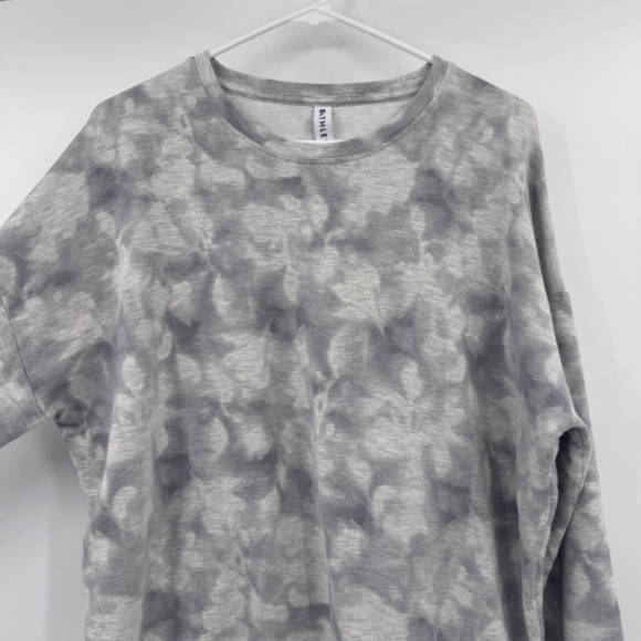Athleta Sweatshirt Women Medium Gray Studio To Street Tie Dye Relaxed Stretch - Picture 4 of 12